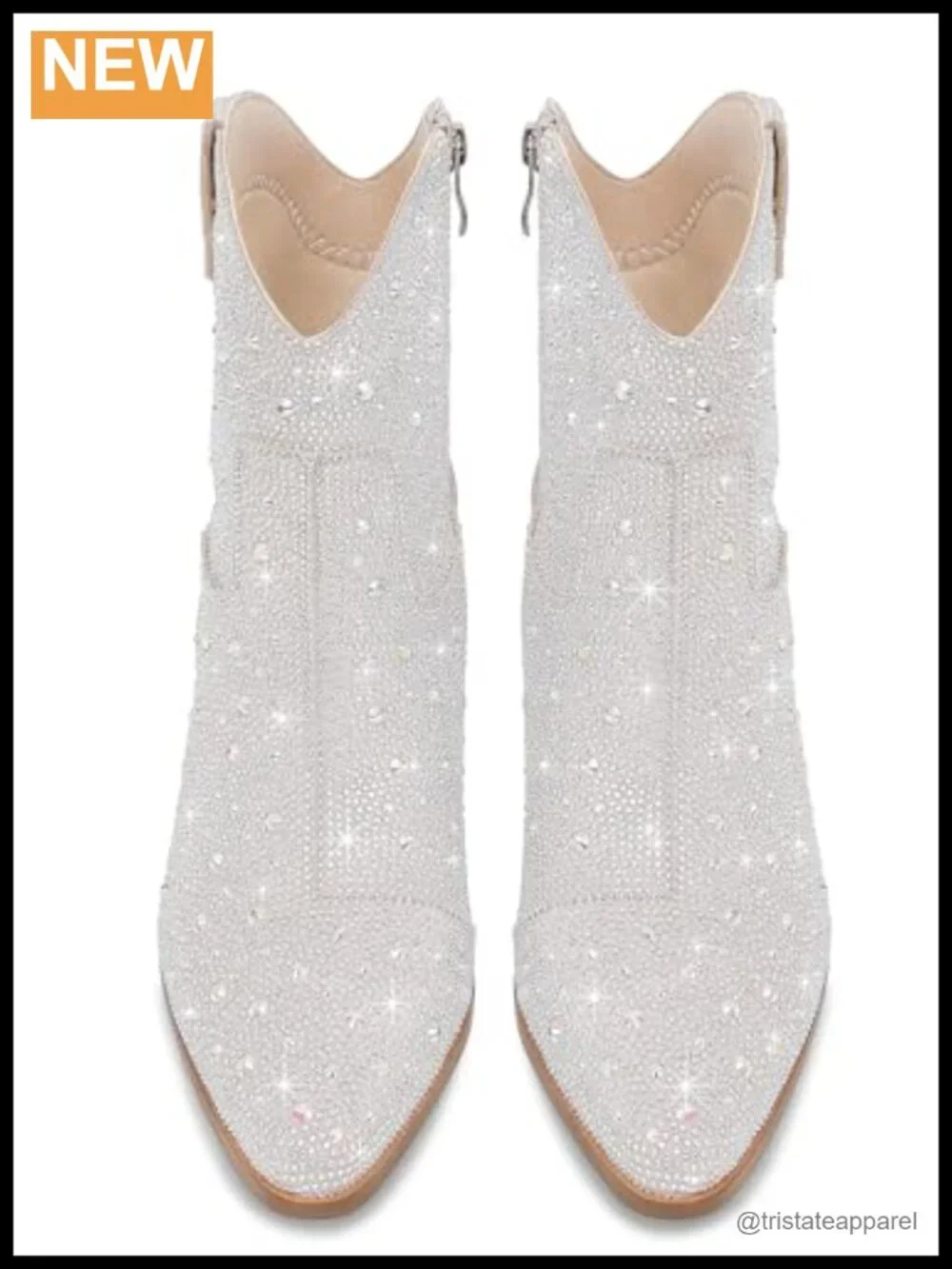 Rhinestone Cowboy Boots for Women Sparkly Ankle Cowgirl Boots